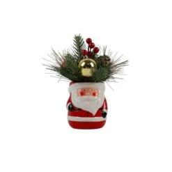 Christmas Mix In 7" Santa Ceramic Pot -Michaels Shop D511167S 1 1