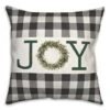 Joy Wreath Green 18x18 Throw Pillow -Michaels Shop D517979S 1