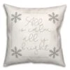 All Is Calm All Is Bright Snowflakes 18x18 Throw Pillow 2 All Is Calm All Is Bright Snowflakes 18x18 Throw Pillow -Michaels Shop D518009S 1