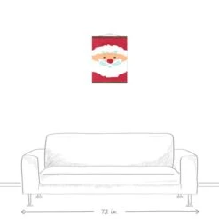 Santa Face 16x20 Teak Hanging Canvas -Michaels Shop D518047S 3