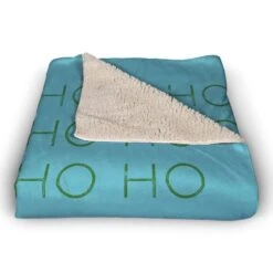 Santa Ho Ho Ho 50x60 Sherpa Fleece Blanket -Michaels Shop D518077S 3