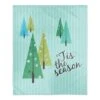 Tis The Season Trees 50x60 Sherpa Fleece Blanket -Michaels Shop D518078S 1