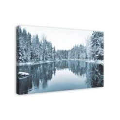 Winter Pond 36x24 Canvas Wall Art -Michaels Shop D518099S 2