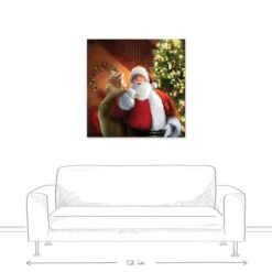 Santa Gets Ready 36x36 Canvas Wall Art -Michaels Shop D518105S 5