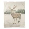 Winter Deer 50x60 Coral Fleece Blanket -Michaels Shop D518116S 1