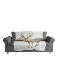 Winter Deer 50x60 Coral Fleece Blanket -Michaels Shop D518116S 3
