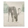 Winter Moose 50x60 Coral Fleece Blanket -Michaels Shop D518119S 1