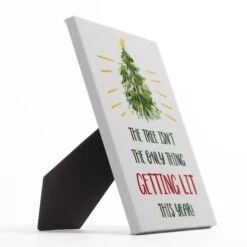 Getting Lit Xmas Tree 8x10 Tabletop Canvas -Michaels Shop D518181S 2