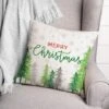 Merry Christmas Forest Square Throw Pillow -Michaels Shop D518221S 1