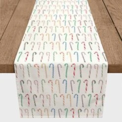 Candy Cane Pattern 16x90 Poly Twill Table Runner -Michaels Shop D518244S 2