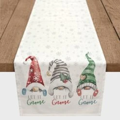 Let It Gnome 16x90 Poly Twill Table Runner -Michaels Shop D518248S 2