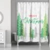 Designs Direct Merry Christmas Forest Snowflakes 71" X 74" Shower Curtain -Michaels Shop D518265S 1