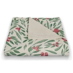 Holly Berries 50x60 Coral Fleece Blanket -Michaels Shop D518275S 2