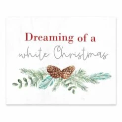 Dreaming Of A White Christmas Tabletop Canvas