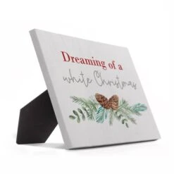Dreaming Of A White Christmas Tabletop Canvas -Michaels Shop D518280S 2