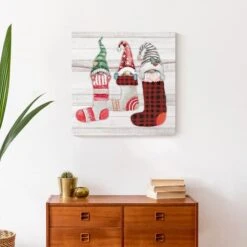 Gnome Stockings 20x20 Canvas Wall Art -Michaels Shop D518313S 5