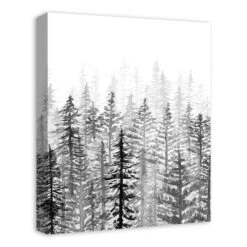 Black White Watercolor Trees 16x20 Canvas Wall Art -Michaels Shop D518326S 2