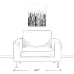 Black White Watercolor Trees 16x20 Canvas Wall Art -Michaels Shop D518326S 5