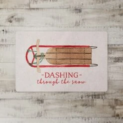Dashing Sled 27x18 Floor Mat -Michaels Shop D518435S 2