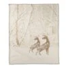 Snowy Woods Deer 50x60 Coral Fleece Blanket -Michaels Shop D518496S 1