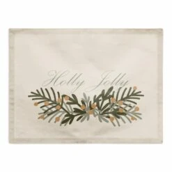 Holly Jolly Greenery 18x14 Poly Twill Placemat 6 Holly Jolly Greenery 18x14 Poly Twill Placemat -Michaels Shop D518511S 1 1