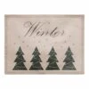 Designs Direct Christmas Tree Snow 18" X 14" Poly Twill Placemat -Michaels Shop D518514S 1