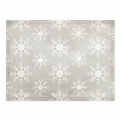 Neutral Snow Flakes 18x14 Poly Twill Placemat -Michaels Shop D518515S 1 1