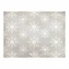 Neutral Snow Flakes 18x14 Poly Twill Placemat -Michaels Shop D518515S 1