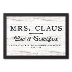 Mrs. Claus Bed Breakfast 18x12 Black Framed Canvas -Michaels Shop D518559S 1 1