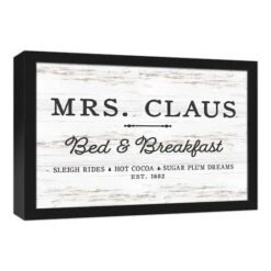 Mrs. Claus Bed Breakfast 18x12 Black Framed Canvas -Michaels Shop D518559S 2