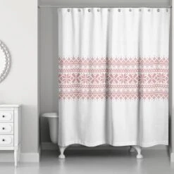 Knit Snowflakes Shower Curtain -Michaels Shop D518568S 2