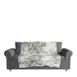 Holly Berry Leaves 50x60 Sherpa Fleece Blanket -Michaels Shop D518596S 3