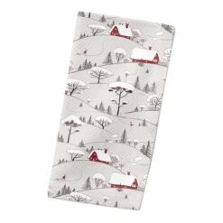 Snowy Village 10x10 Cotton Twill Napkin -Michaels Shop D518616S 2