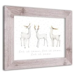 Designs Direct 14" X 11" Snow Reindeers Western White Framed Print 8 Designs Direct 14" X 11" Snow Reindeers Western White Framed Print -Michaels Shop D518645S 2