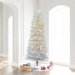 9.5ft. Pre-Lit White Salem Pine Artificial Christmas Tree, Warm White Dura-Lit® LED Lights -Michaels Shop D522187S 2
