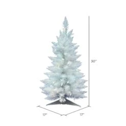 2.5ft. Pre-Lit Sparkle White Spruce Artificial Christmas Tree, Warm White Lights 11 2.5ft. Pre-Lit Sparkle White Spruce Artificial Christmas Tree, Warm White Lights -Michaels Shop D522190S 4