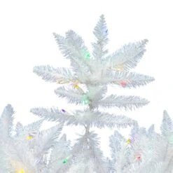 6.5ft. Pre-Lit Sparkle White Spruce Artificial Christmas Tree, Multicolor LED Lights -Michaels Shop D522261S 3