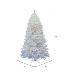 6.5ft. Pre-Lit Sparkle White Spruce Artificial Christmas Tree, Multicolor LED Lights -Michaels Shop D522261S 4