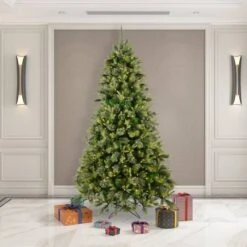 8.5ft. Pre-Lit Cashmere Pine Artificial Christmas Tree, Warm White Dura-Lit® LED Lights -Michaels Shop D522291S 2