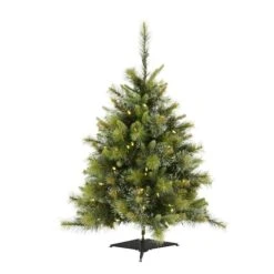 3ft. Pre-Lit Cashmere Pine Artificial Christmas Tree, Warm White Dura-Lit® LED Lights