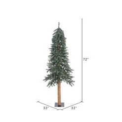 6ft. Unlit Natural Bark Alpine Artificial Christmas Tree -Michaels Shop D522427S 4