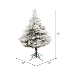 3.5ft. Unlit Flocked Alberta Artificial Christmas Tree -Michaels Shop D522434S 4