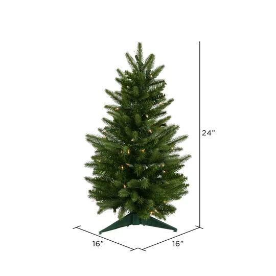 2ft. Pre-Lit Fraser Fir Artificial Christmas Tree, Clear Dura-Lit® Lights 6 2ft. Pre-Lit Fraser Fir Artificial Christmas Tree, Clear Dura-Lit® Lights - Image 4