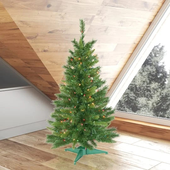 3.5ft. Pre-Lit Imperial Pine Artificial Christmas Tree, Multicolor Dura-Lit® Lights 5 3.5ft. Pre-Lit Imperial Pine Artificial Christmas Tree, Multicolor Dura-Lit® Lights - Image 3