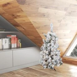 3ft. Pre-Lit Flocked Alaskan Pine Artificial Christmas Tree, Clear Dura-Lit® Lights 10 3ft. Pre-Lit Flocked Alaskan Pine Artificial Christmas Tree, Clear Dura-Lit® Lights -Michaels Shop D522496S 2