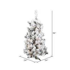 3ft. Pre-Lit Flocked Alaskan Pine Artificial Christmas Tree, Clear Dura-Lit® Lights 13 3ft. Pre-Lit Flocked Alaskan Pine Artificial Christmas Tree, Clear Dura-Lit® Lights -Michaels Shop D522496S 6