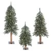 2ft., 3ft. & 4ft. Natural Bark Alpine Artificial Christmas Tree Set, Warm White Dura-Lit® LED Lights -Michaels Shop D522497S 1