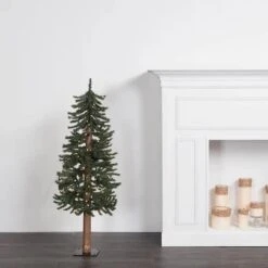2ft., 3ft. & 4ft. Natural Bark Alpine Artificial Christmas Tree Set, Warm White Dura-Lit® LED Lights -Michaels Shop D522497S 2