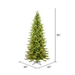 7.5ft. Pre-Lit Slim Balsam Spruce Artificial Christmas Tree, Warm White Low Voltage LED Lights -Michaels Shop D522518S 3