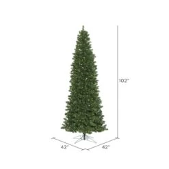 8.5ft. Pre-Lit Slim Oregon Fir Artificial Christmas Tree, Warm White LED Lights -Michaels Shop D522550S 4
